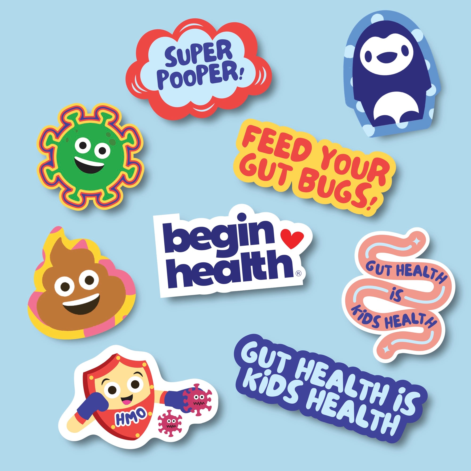 Begin Health Kids Sticker Pack (9)